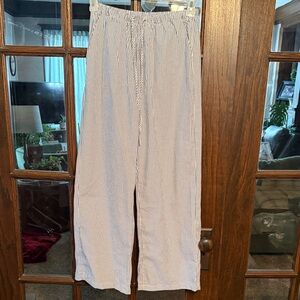 SHEIN Blue Striped Wide Leg Pants